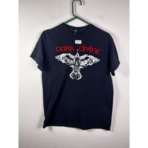 Dark Divine Band T-Shirt Mens Medium Black Goth Metalcore Graphic Tee